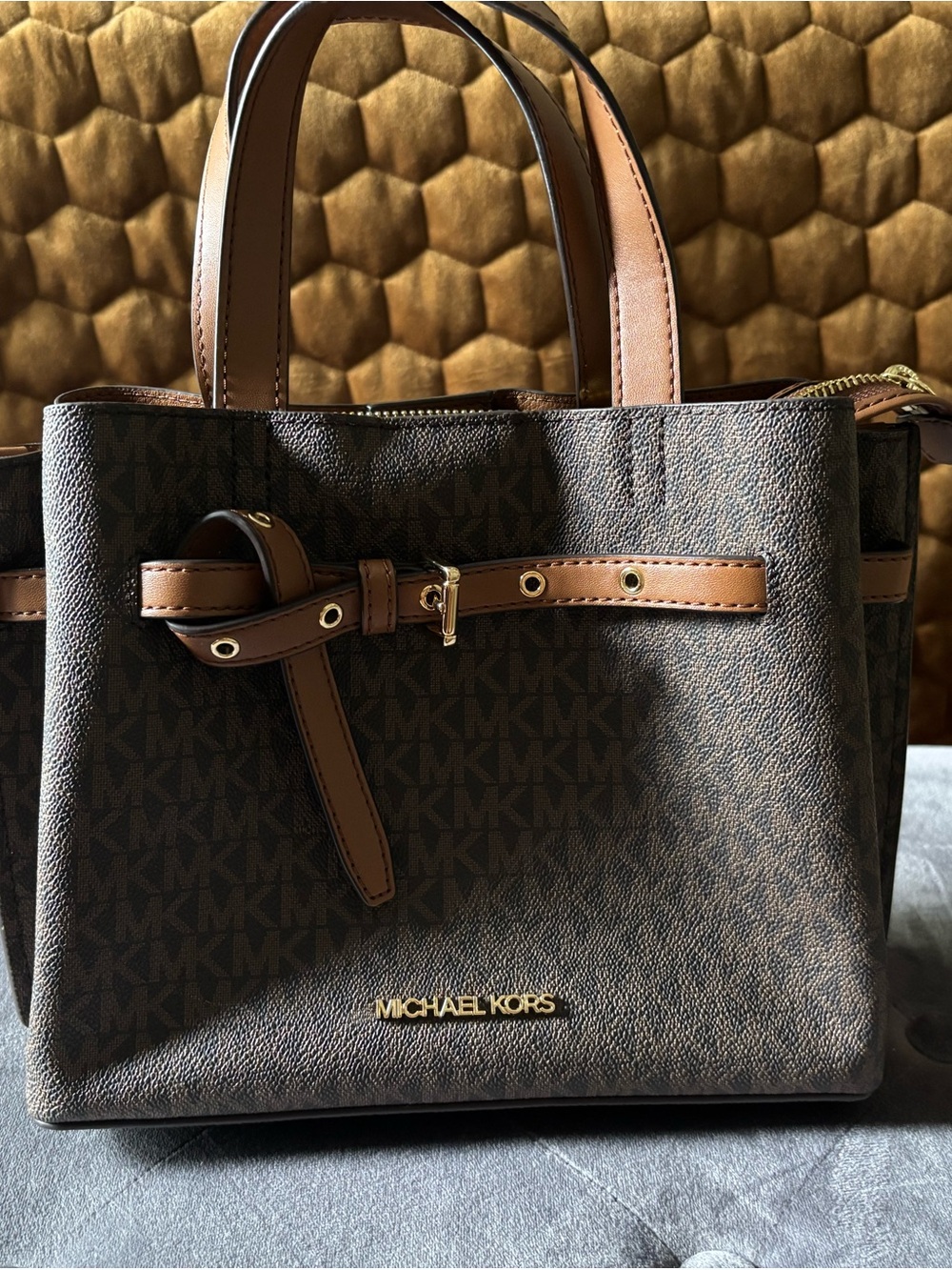 Michael Kors Brown and Tan Mini Tote - Picture 2 of 2